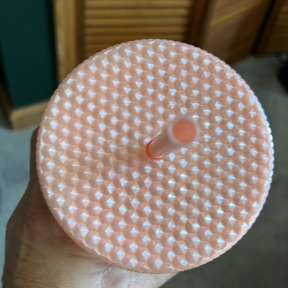 Starbucks pinky peach 16oz cup with lid and straw - Picture 2 of 4